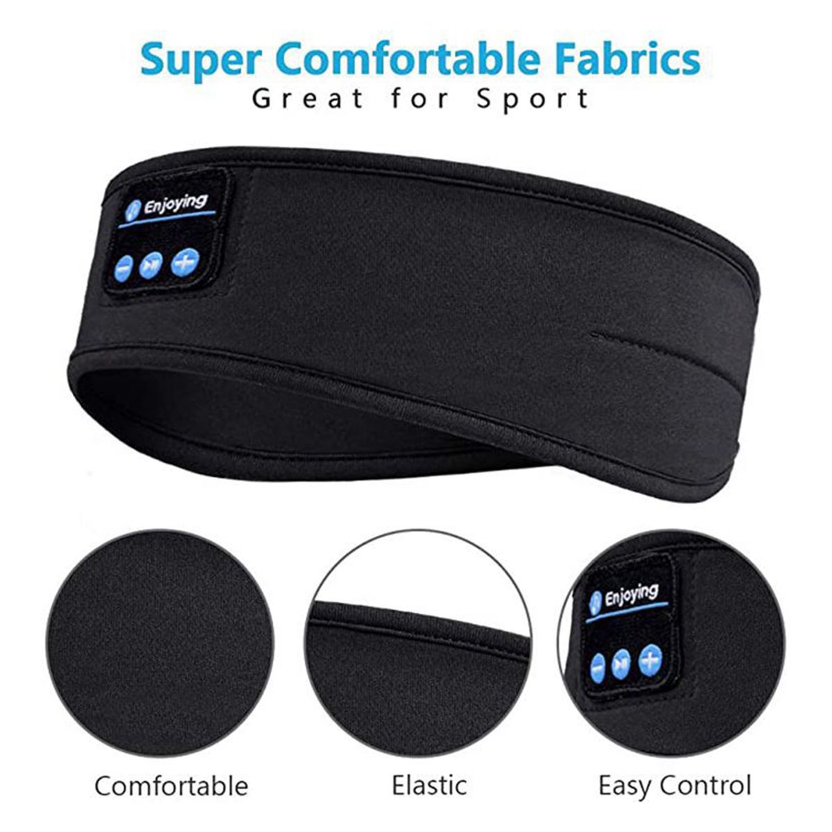 BT Music Soft Warm Hair Band Headphone Speaker Wireless Mic