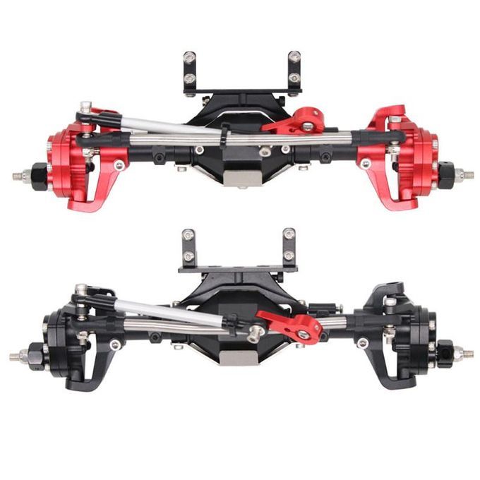 1 Pair Aluminum Alloy Front Rear Portal Axles For-Silver