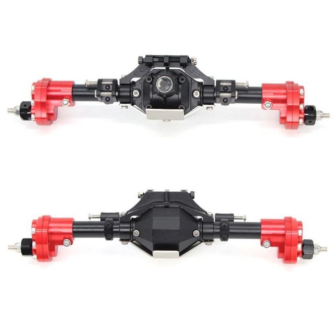 1 Pair Aluminum Alloy Front Rear Portal Axles For-Silver