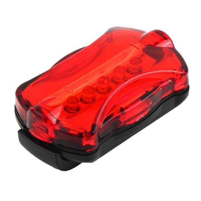 5 Water Resistant   Bike Bi Y Le Head Light Rear Safety Flashlight Bra Ket-black