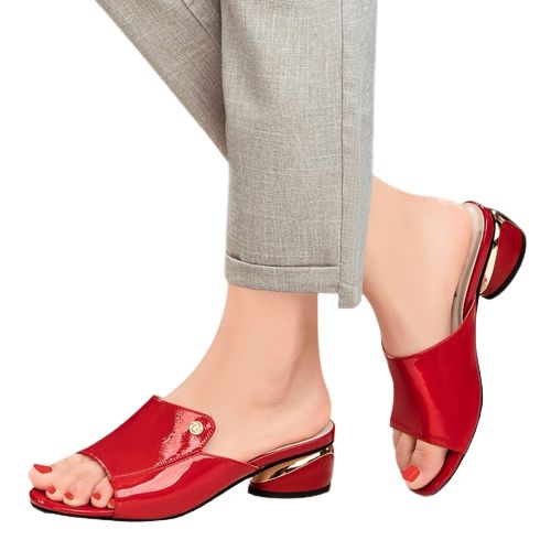 Red Low Heel Women/ Ladies Slippers