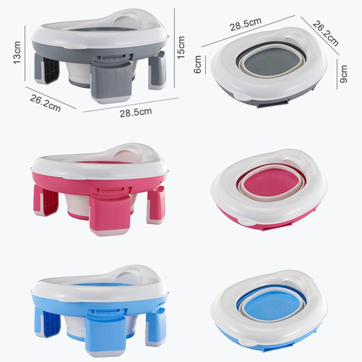 Portable Travel Potty Travel Buddy Foldable Baby Toilet for Outdoor Pink