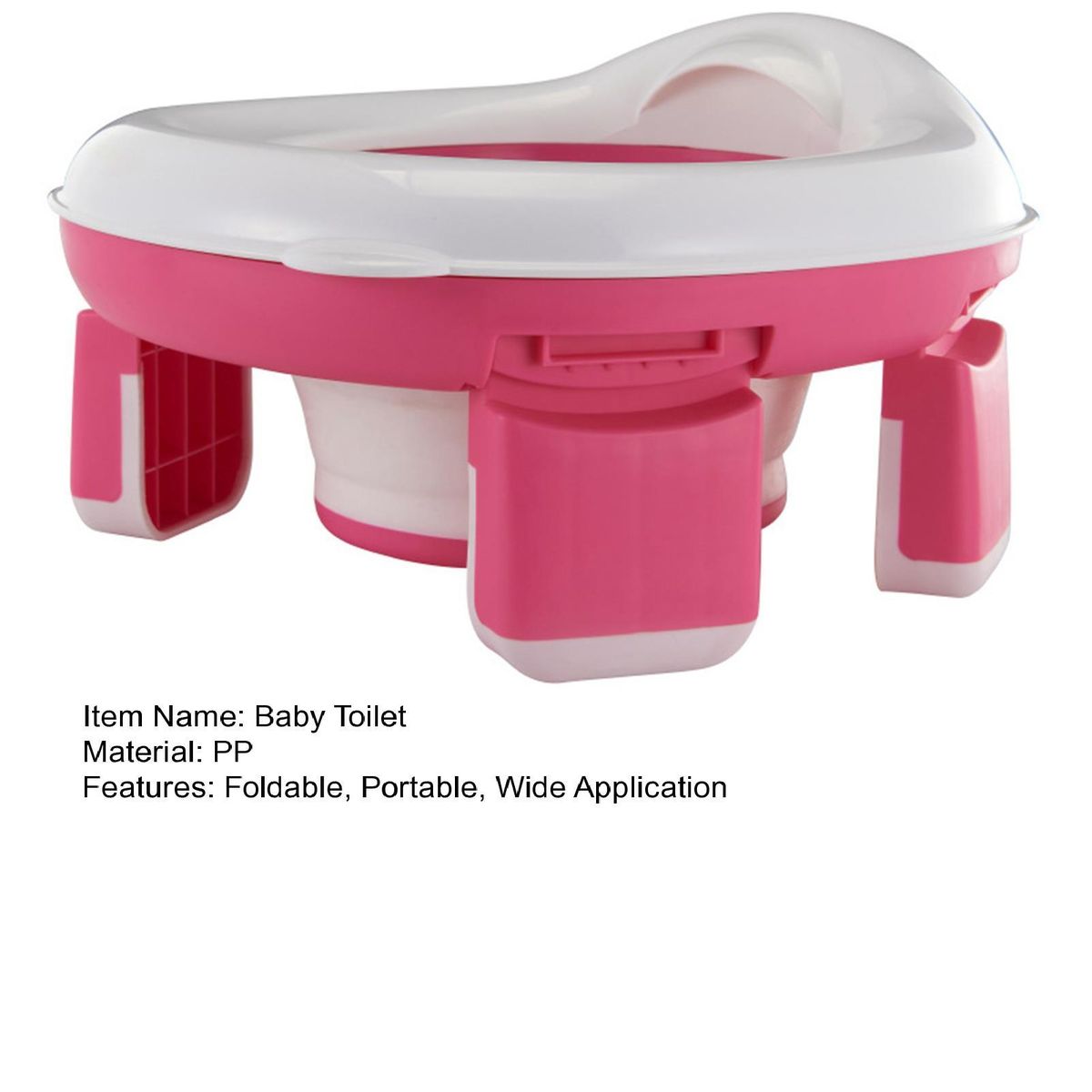 Portable Travel Potty Travel Buddy Foldable Baby Toilet for Outdoor Pink