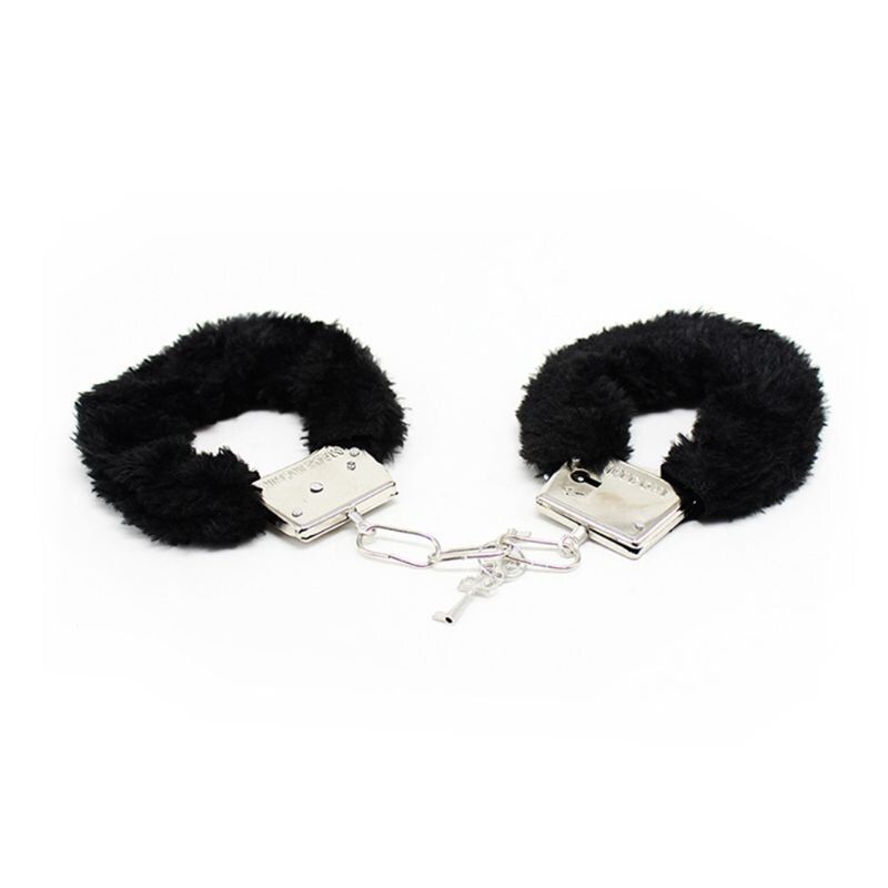 Bondage Furry Handcuff With Key Police Roleplay BLACK