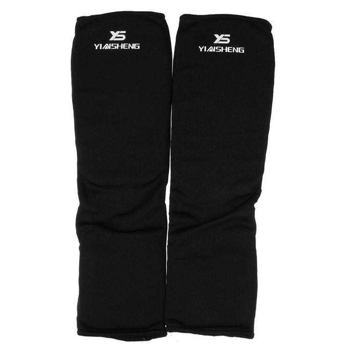 Taekwondo Karate Mma Shin Instep Protection Leg Foot L Black