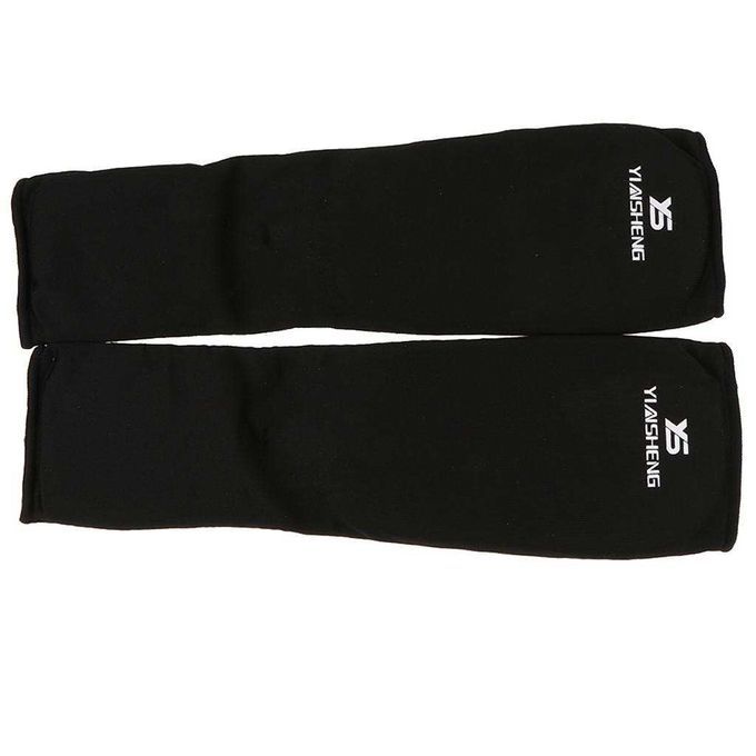 Taekwondo Karate Mma Shin Instep Protection Leg Foot L Black