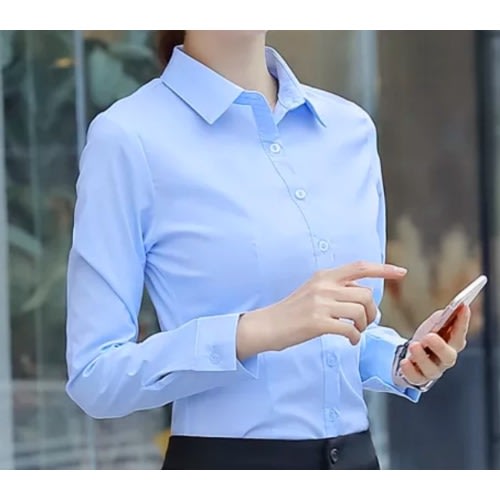 Ladies Formal Dress Shirt - Sky Blue