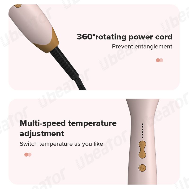 2-in-1 6-Level Temp Adjustment Ceramic Heating Hot Hair Styling Pressing Comb Brush Straight Hair