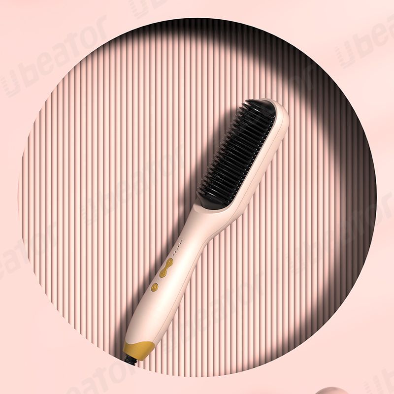 2-in-1 6-Level Temp Adjustment Ceramic Heating Hot Hair Styling Pressing Comb Brush Straight Hair