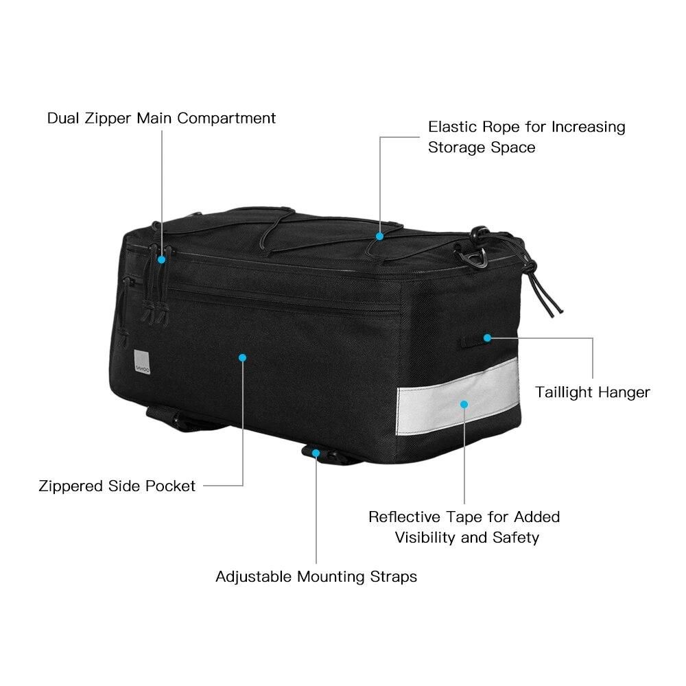 Bike Bag For Bicycle Multi Function Cycling Insulated Trunk Cooler Bag Bike Rear Seat Bag Luggage Rack Basket For Bicycle