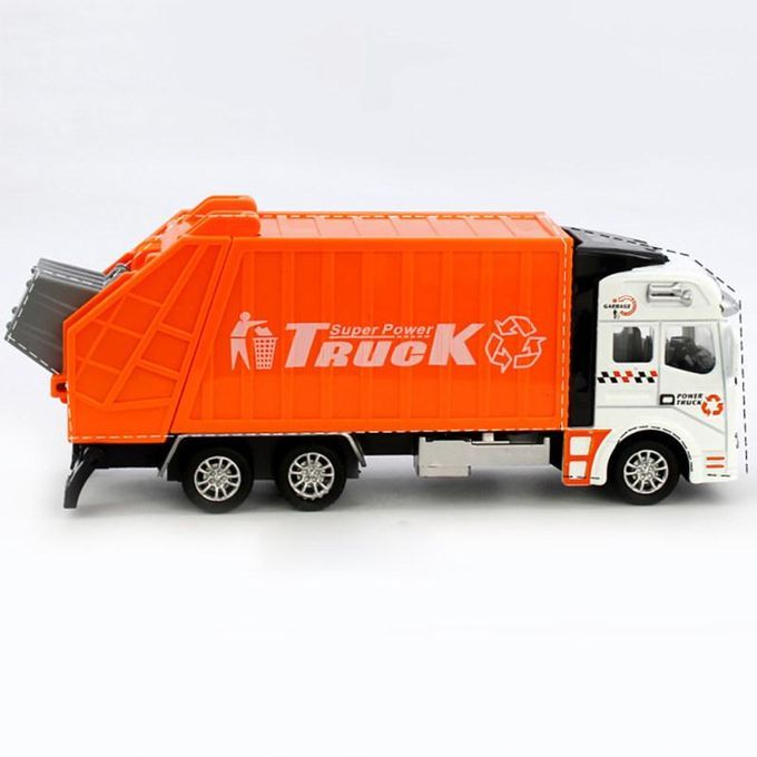Mini 1/48 Garbage Truck Model With Trash Can Kids-Green