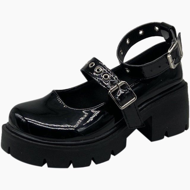 Solid Leather Oxford Shoes