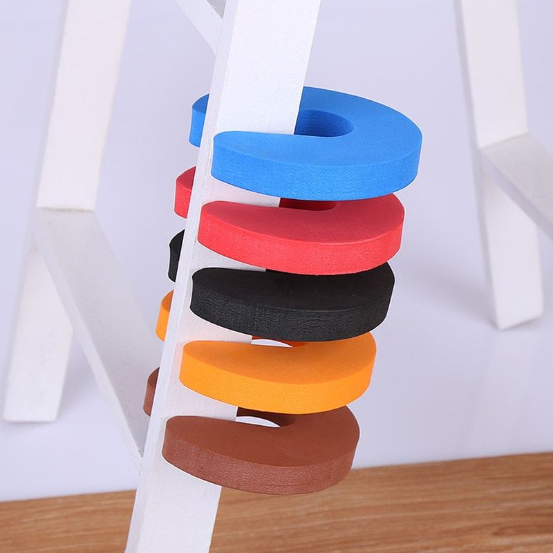 1PC EVA C Shape Security Cabinet Locks Door Clip Baby Safety Locks Children Protection Kids Finger Safe Soft Foam Door Stopper