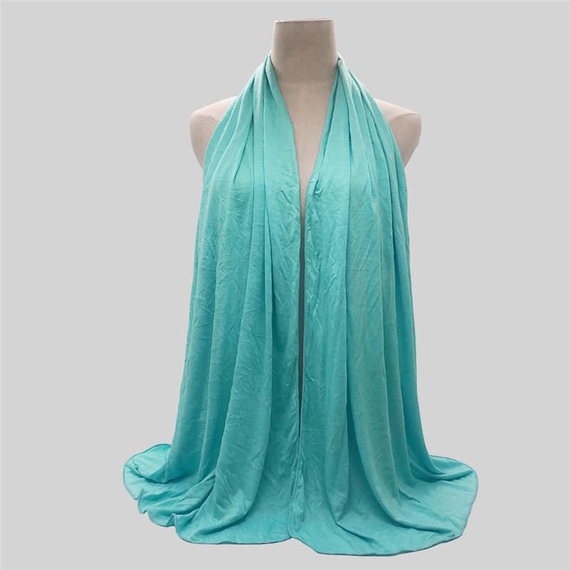 55*170CM Fashion Modal Cotton Turban Women Muslim Jersey Hijab Scarf Shawl Ramadan Plain Soft Stretchy n Ladies Head. Smart