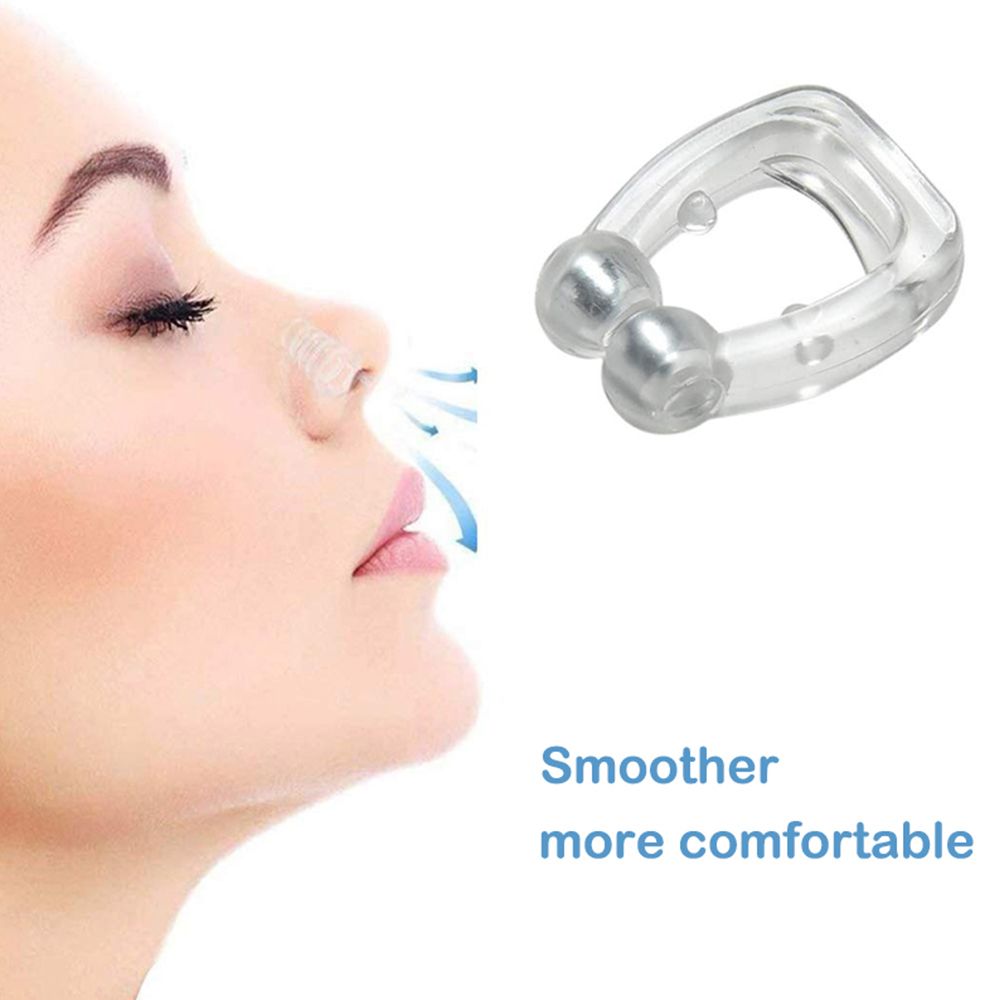 Silicone Magnetic Anti Snore Stop Snoring Nose Clip Sleep Tray Sleeping Aid Apnea Guard Night Device With Case