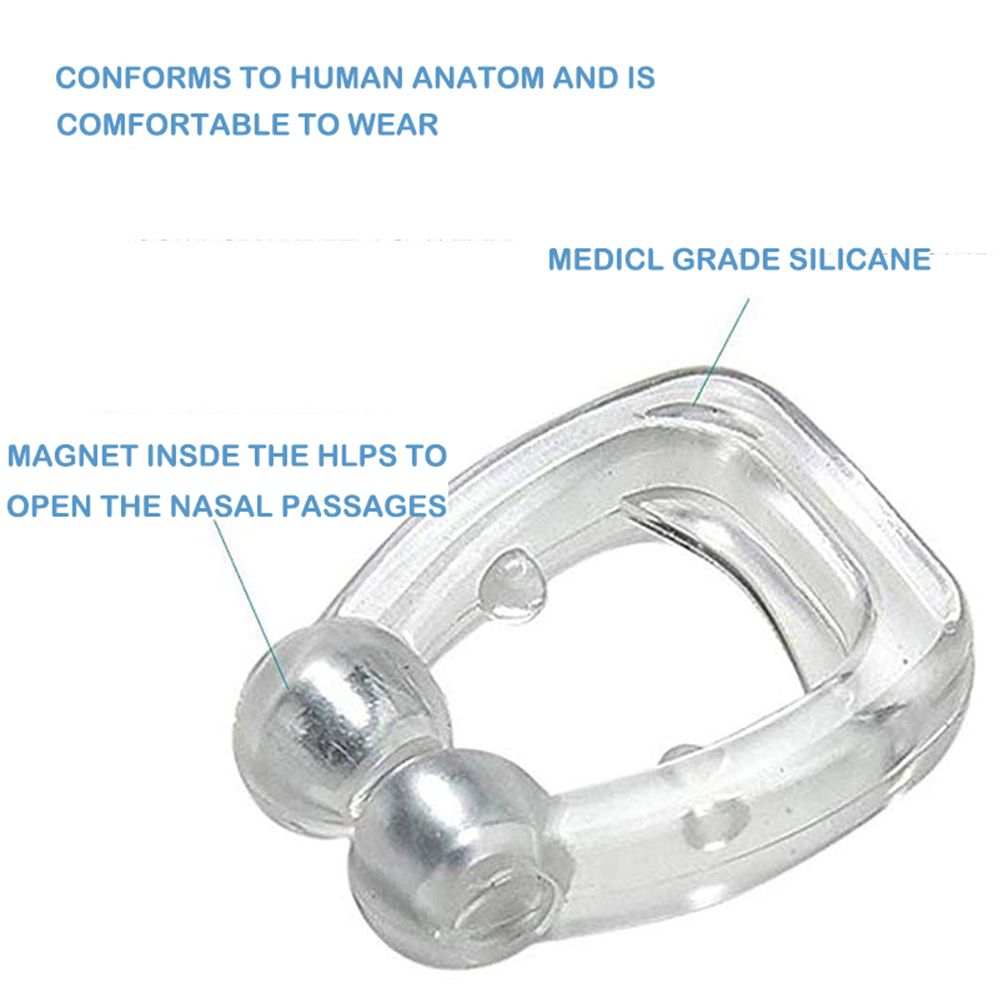Silicone Magnetic Anti Snore Stop Snoring Nose Clip Sleep Tray Sleeping Aid Apnea Guard Night Device With Case
