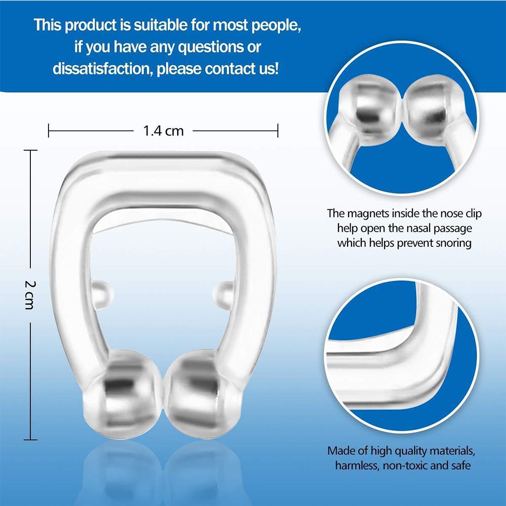 Silicone Magnetic Anti Snore Stop Snoring Nose Clip Sleep Tray Sleeping Aid Apnea Guard Night Device With Case