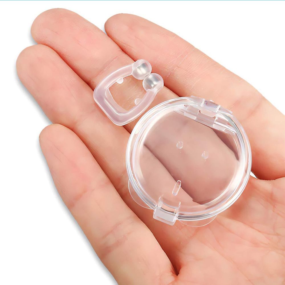 Silicone Magnetic Anti Snore Stop Snoring Nose Clip Sleep Tray Sleeping Aid Apnea Guard Night Device With Case