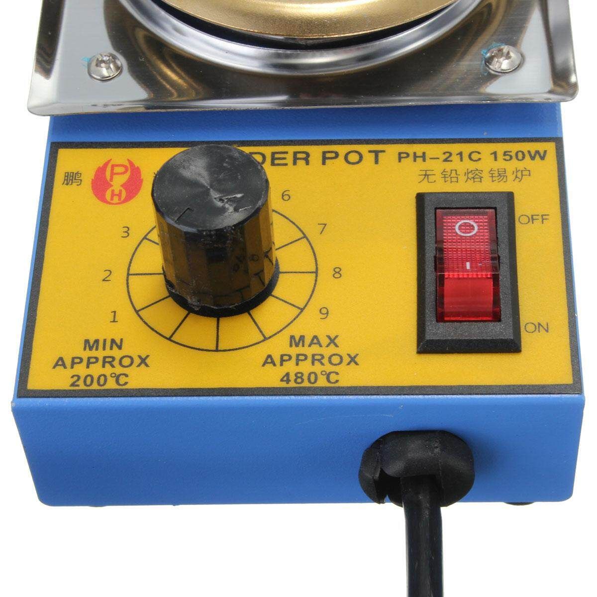 150W 50mm 220V Desoldering Stainless Steel Plate Solder Pot 200-480°