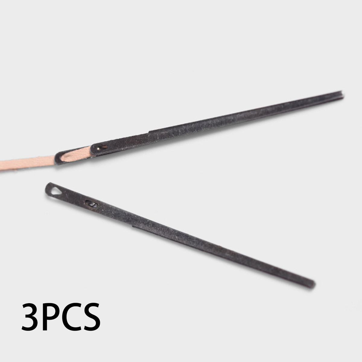 3Pcs Leather Lacing  Steel Repair For Single Prong