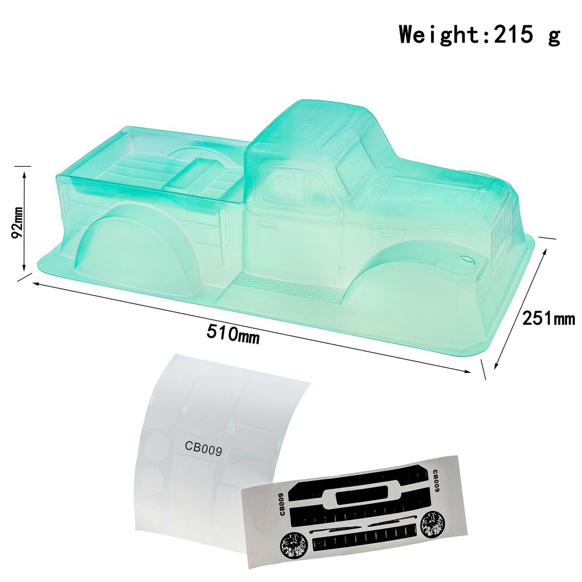 313mm Wheelbase Body Car Shell for 1/10 Remote Control Car Vehicles Truck