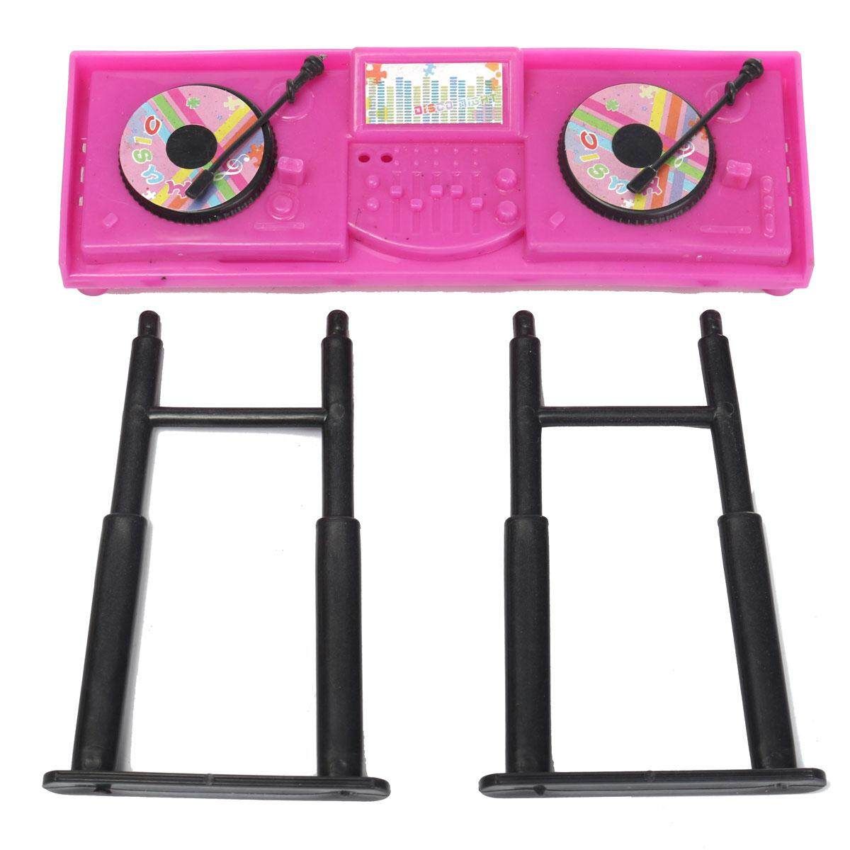 Music DJ Console Mixer Controller Operator Set For Barbie Ken Doll Shocking Pink