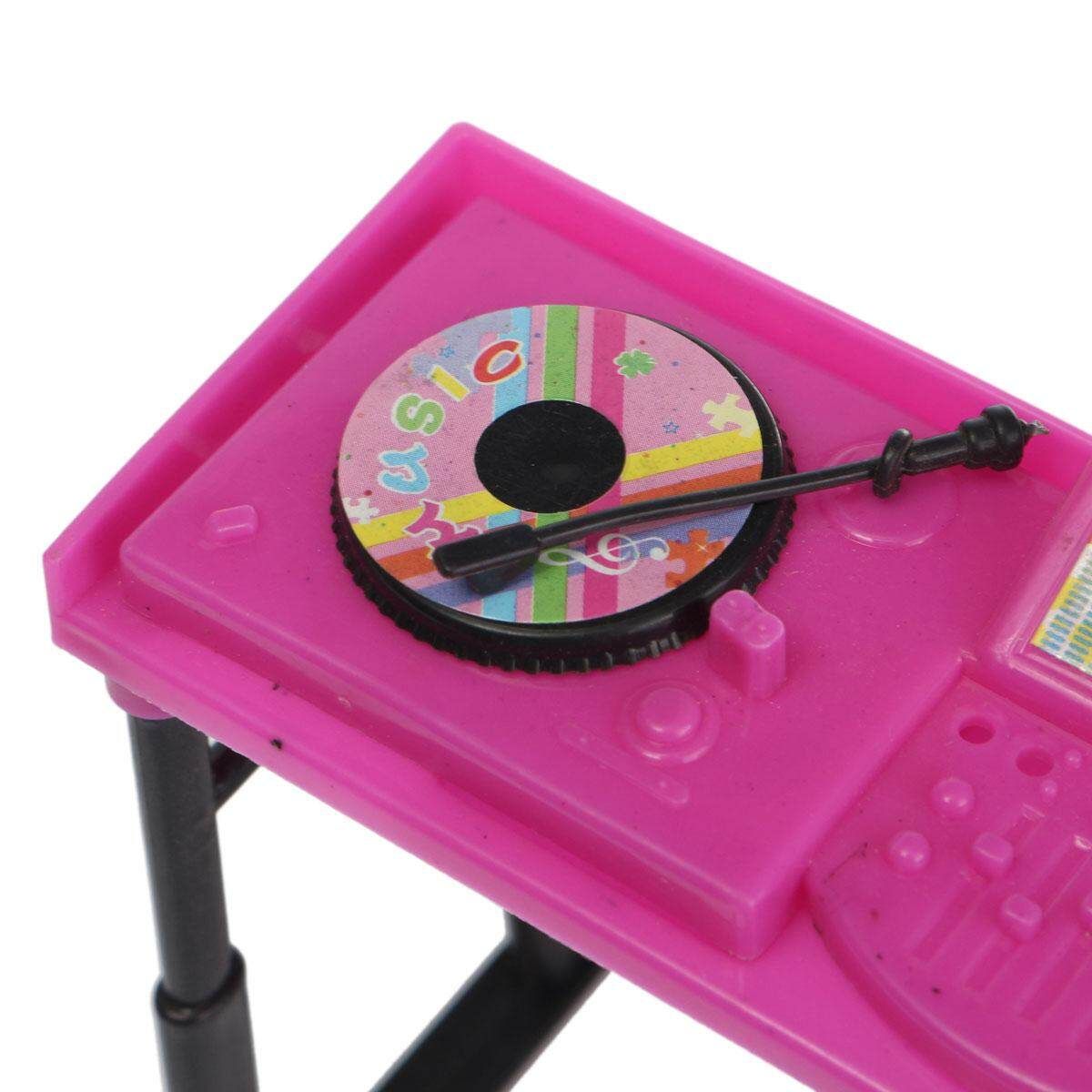 Music DJ Console Mixer Controller Operator Set For Barbie Ken Doll Shocking Pink