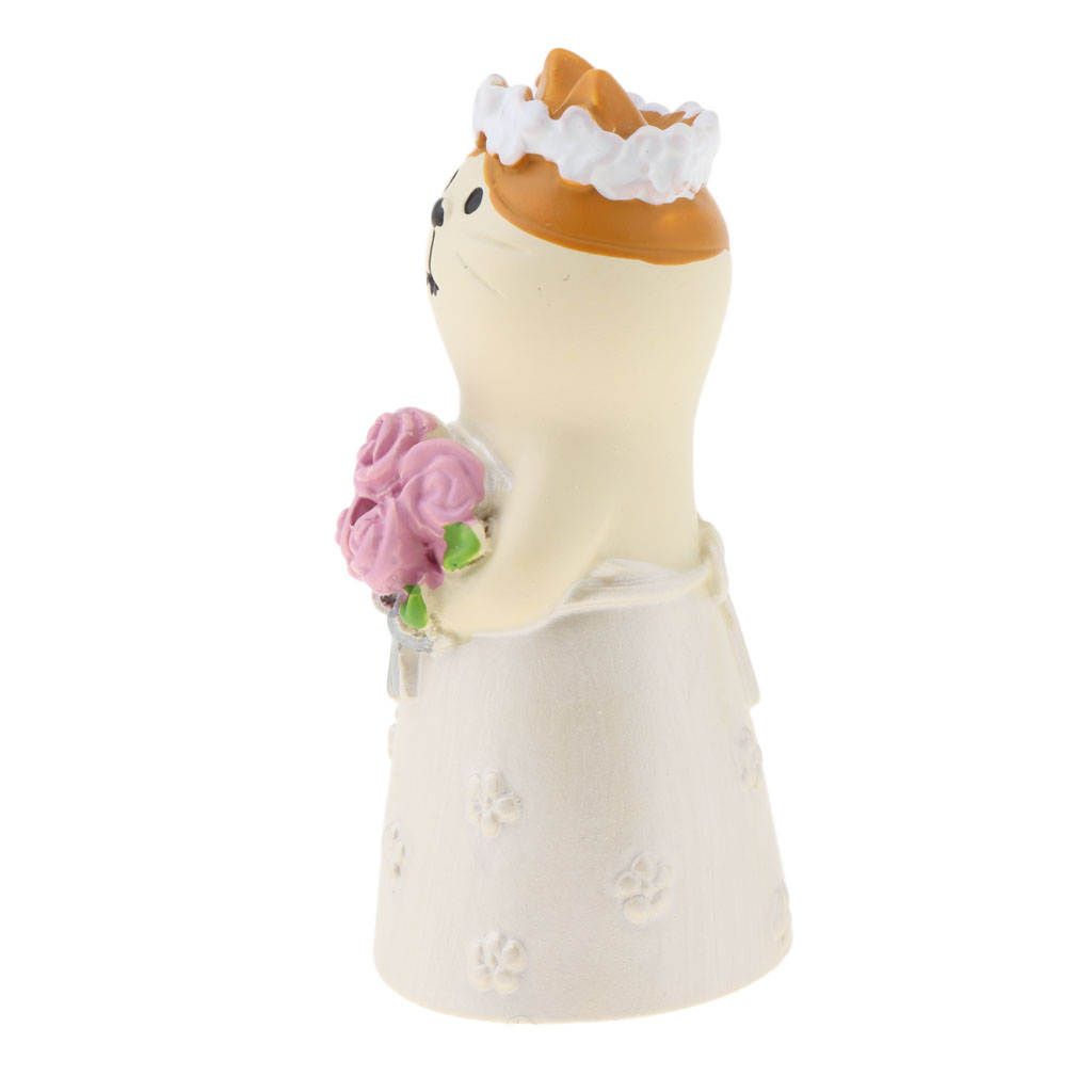 Mini Resin Cat Desktop Ornament Table Craft Home Car Cat Bride