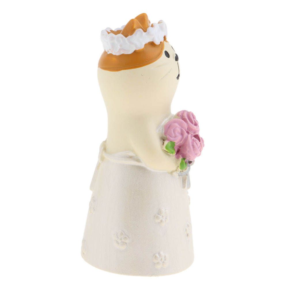 Mini Resin Cat Desktop Ornament Table Craft Home Car Cat Bride