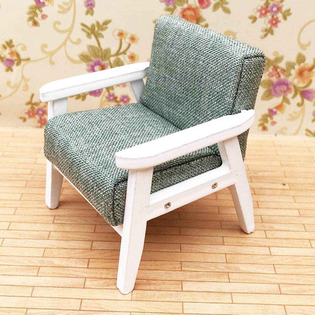 1/12 Miniature Single Sofa Arm Chair - Dolls Couch,Yellow