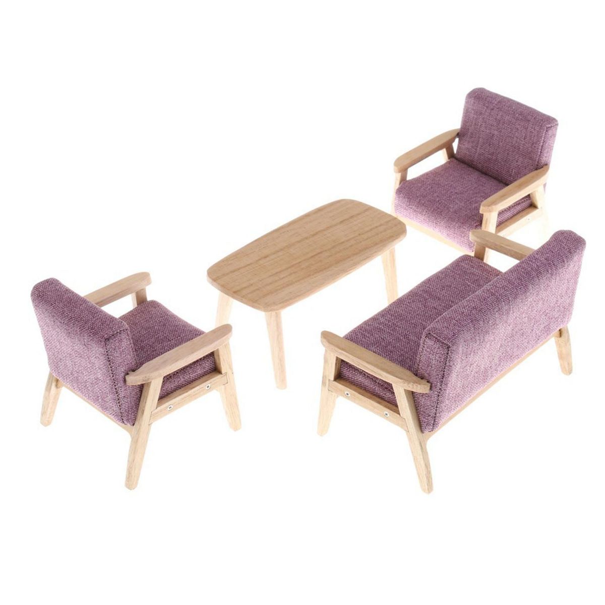 1/12 Miniature Single Sofa Arm Chair - Dolls Couch,Yellow