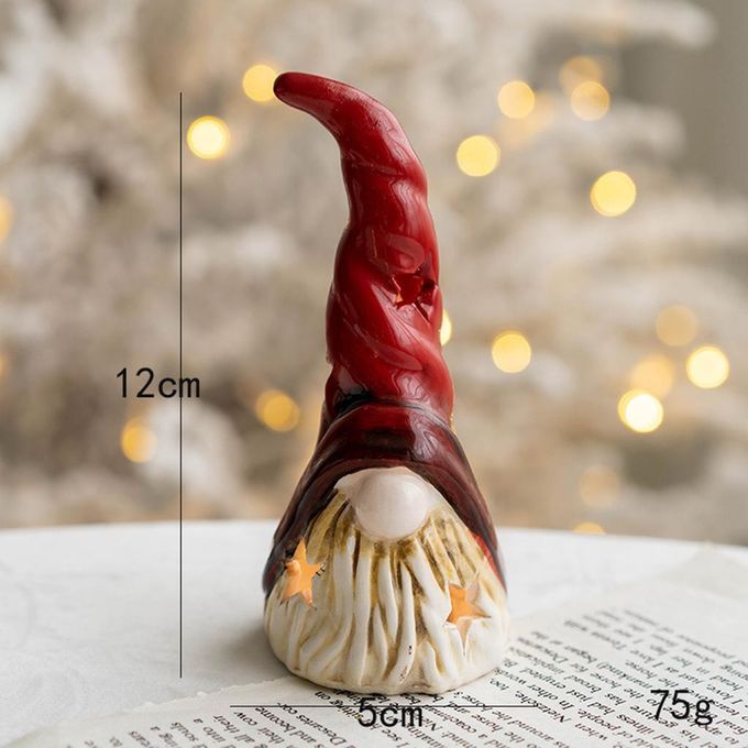 Figurines Christmas Decorations Ceramic Toys For Goblin With Light