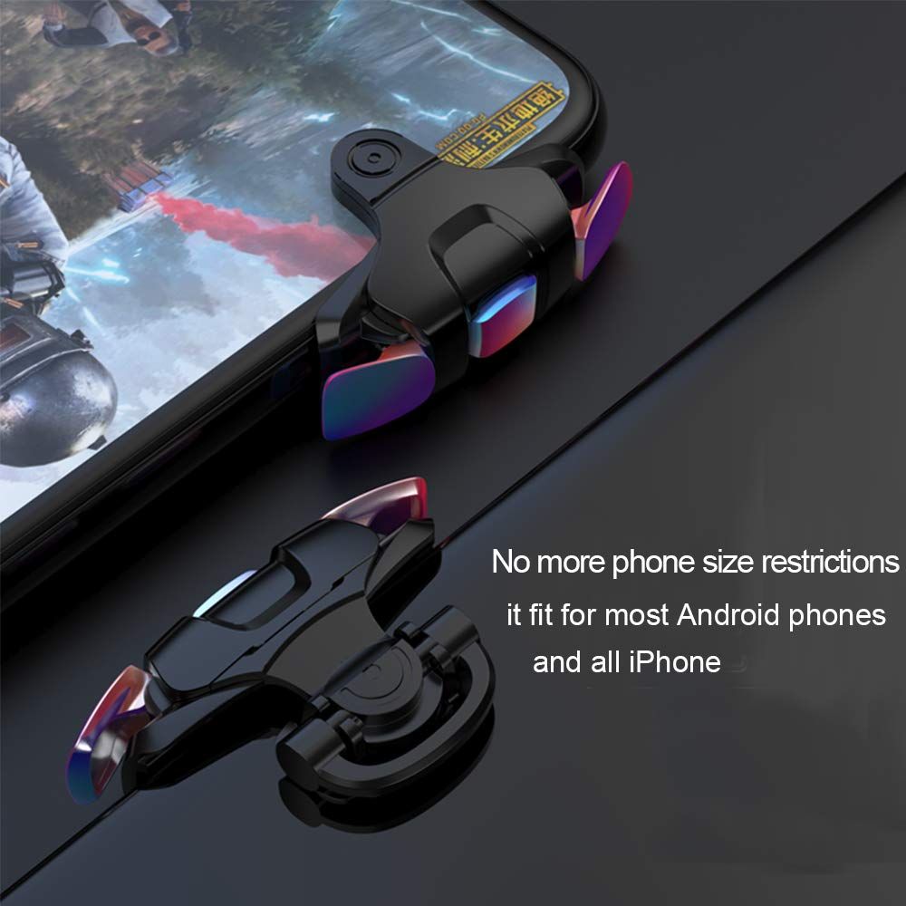 Mobile Game Controller Mobile Game Trigger For PUBG / Fortnite / Call Of Duty, Shooter Sensitive Controller Joysticks Aim & Fire Trigger For IPhone And Android Phone (1 Pair)