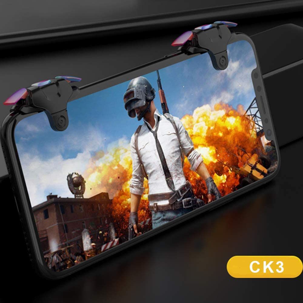 Mobile Game Controller Mobile Game Trigger For PUBG / Fortnite / Call Of Duty, Shooter Sensitive Controller Joysticks Aim & Fire Trigger For IPhone And Android Phone (1 Pair)