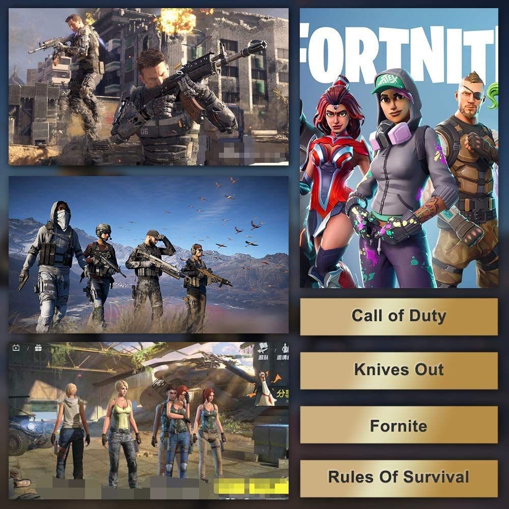 Mobile Game Controller Mobile Game Trigger For PUBG / Fortnite / Call Of Duty, Shooter Sensitive Controller Joysticks Aim & Fire Trigger For IPhone And Android Phone (1 Pair)