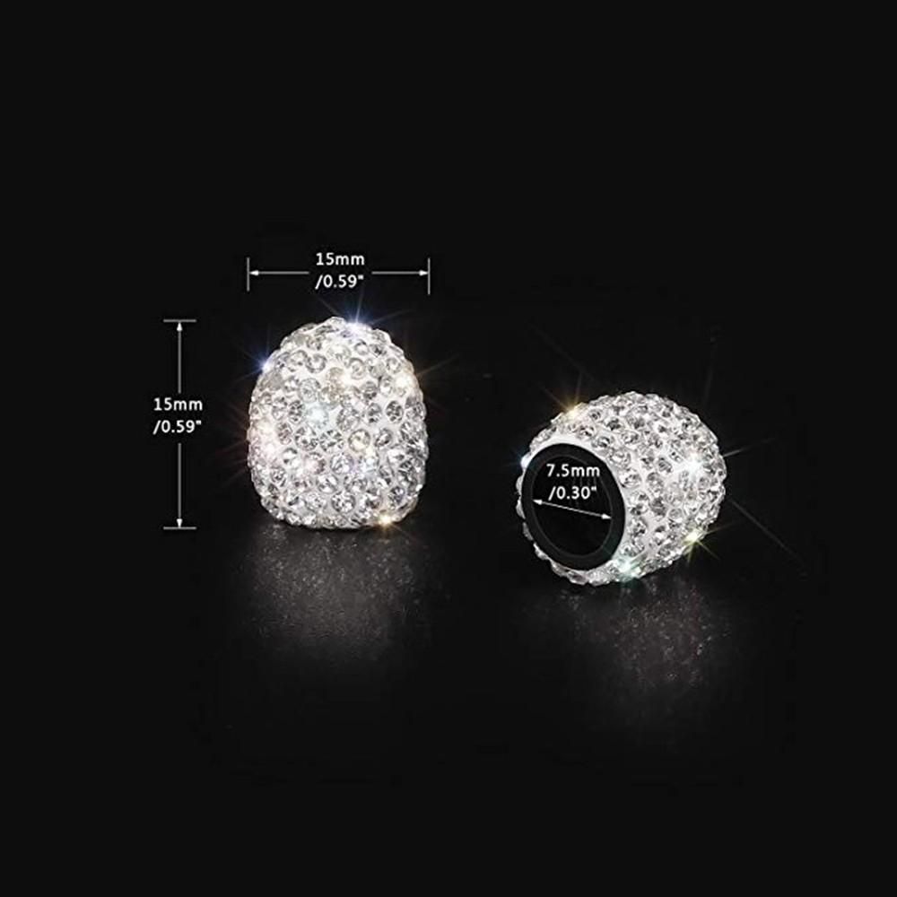 Car Tire Valve Caps 4 Pack Diamond Valve Stem Caps Crystal Rhinestone Valve Core Cap New Creative Valve Cap