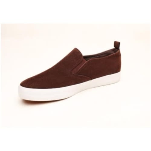 Hzb Men's Casual Sneakers- Coffee Brown On White Sole