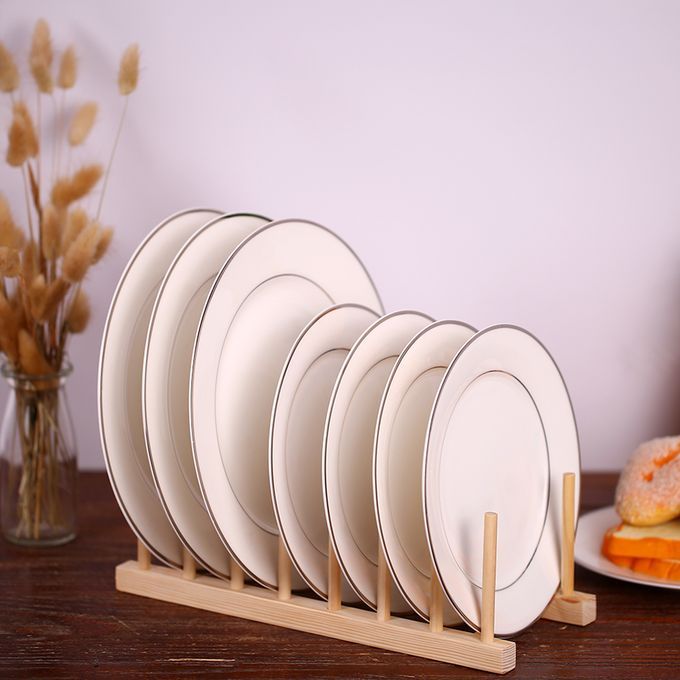 Multi-purpose Wooden Dish Rack Drying Drainer Storage Holder