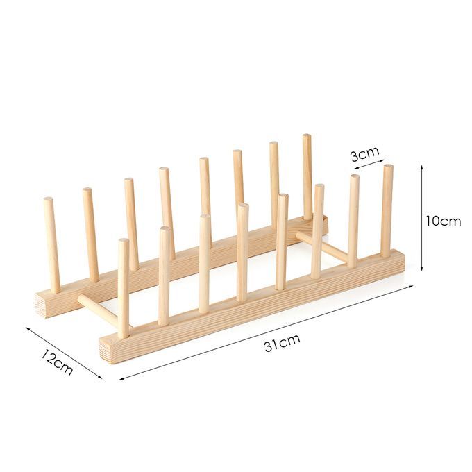 Multi-purpose Wooden Dish Rack Drying Drainer Storage Holder
