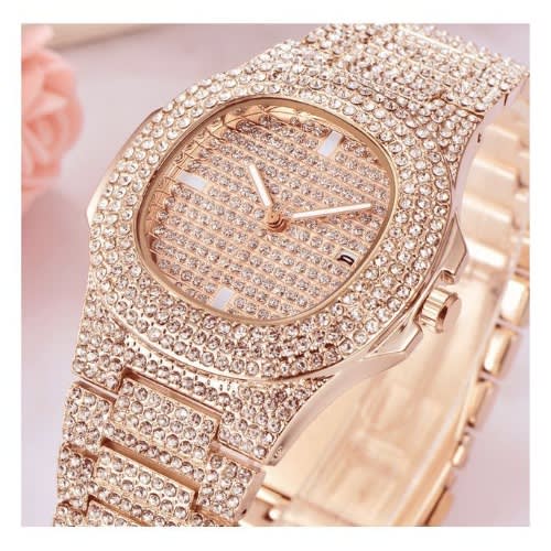 Rose Gold Stone Watch