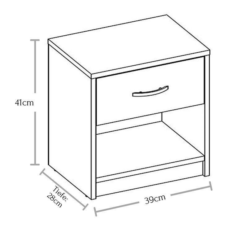 Preciso Bed Side Table Drawer Nightstand
