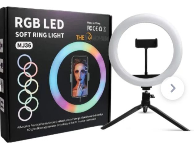 14 Inches (MJ36)  Rgb Color Selfie Light - With Tripod Stand