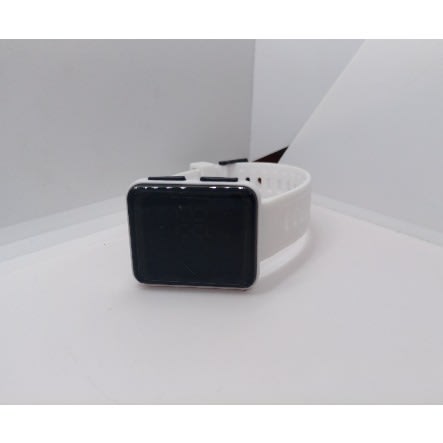 Unisex Square Face Led Watch - White