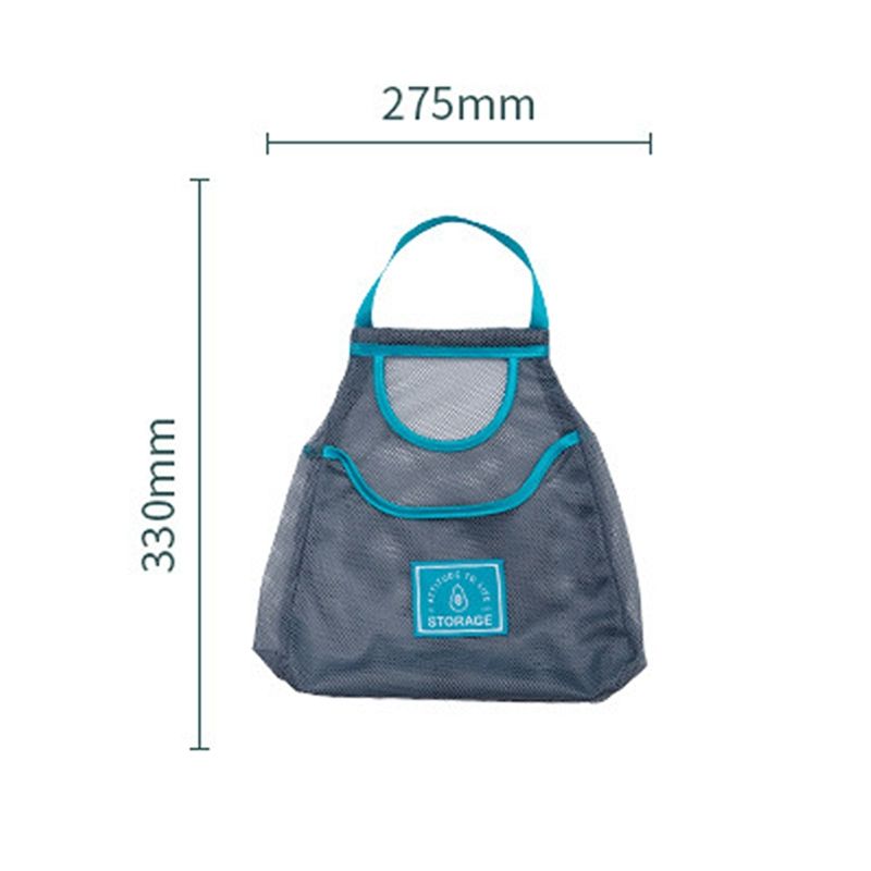 3 PCS Sundries Mesh Storage Bag, Colour: Gray (Medium)