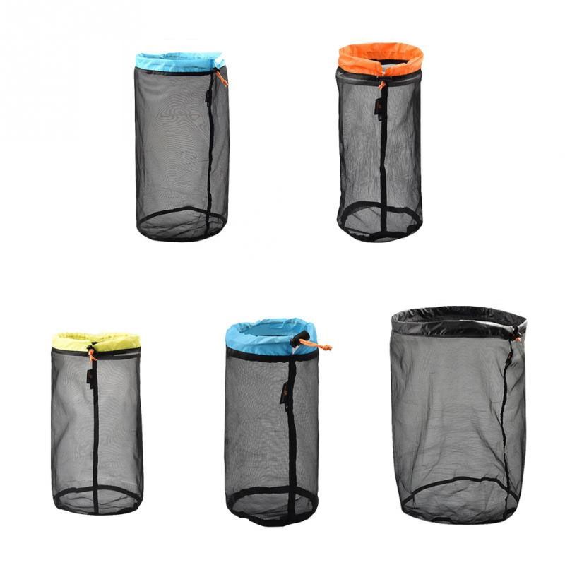 Mesh Compression Bag Sundry Bag, Size:  S-XXL (5PCS Black)