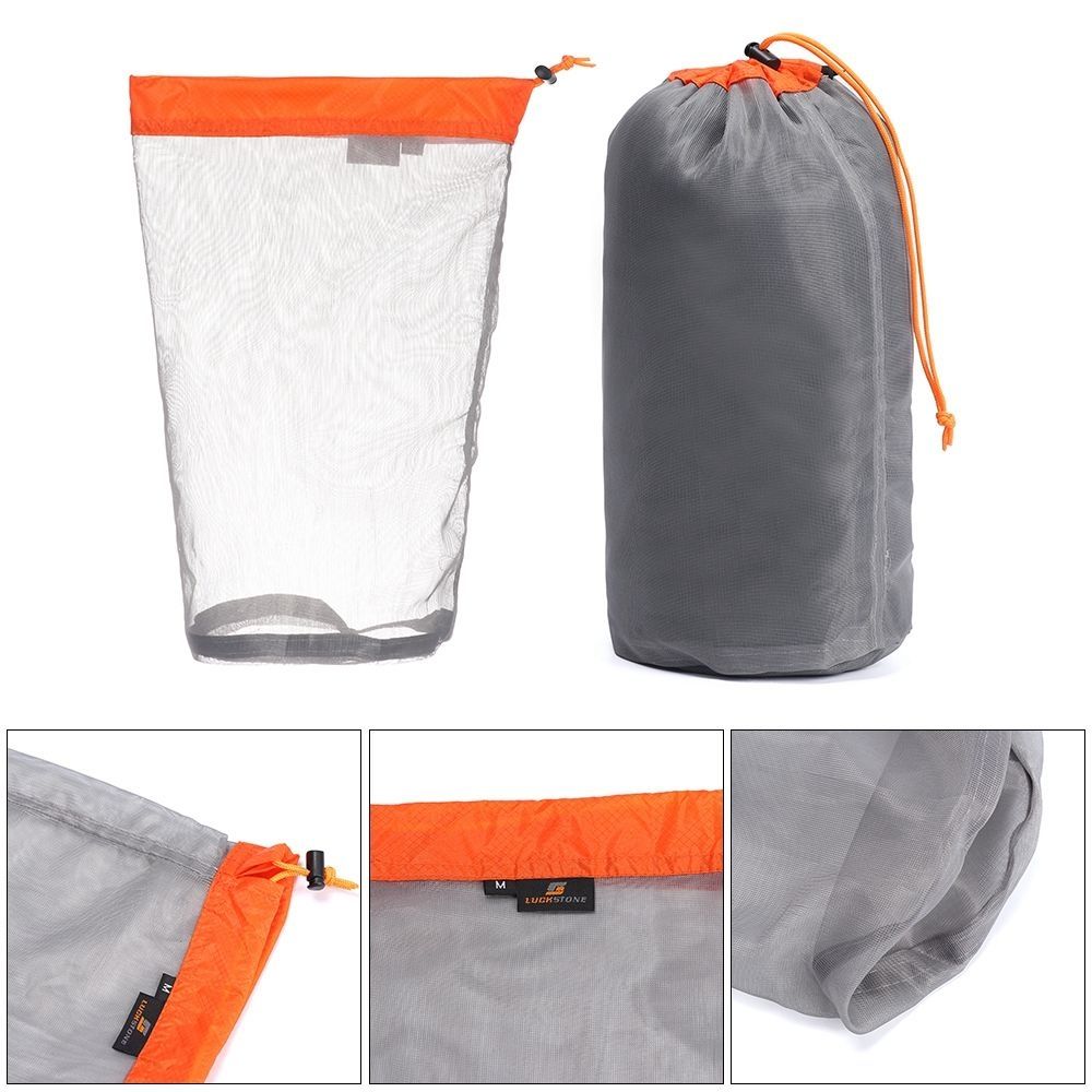 Mesh Compression Bag Sundry Bag, Size:  S-XXL (5PCS Black)