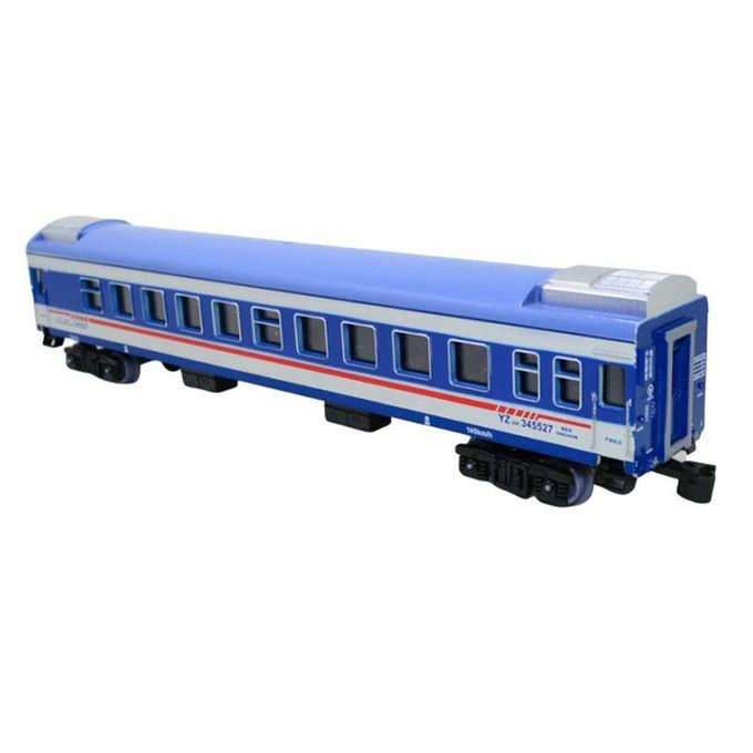 1:87 HO Scale Model Train Toy Passenger Car Locomotive  Toy Blue