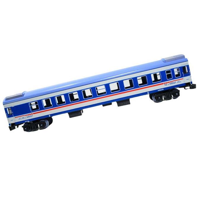 1:87 HO Scale Model Train Toy Passenger Car Locomotive  Toy Blue