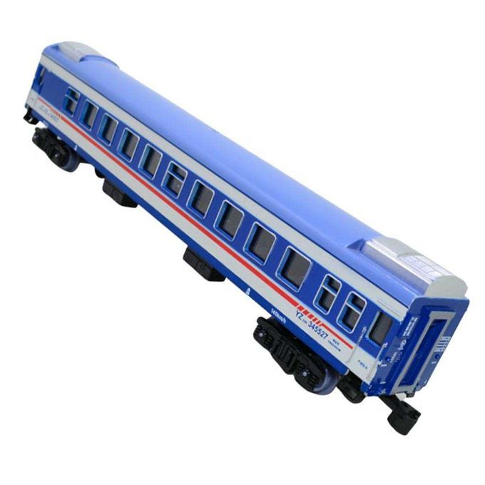 1:87 HO Scale Model Train Toy Passenger Car Locomotive  Toy Blue