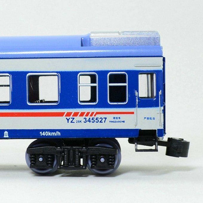 1:87 HO Scale Model Train Toy Passenger Car Locomotive  Toy Blue